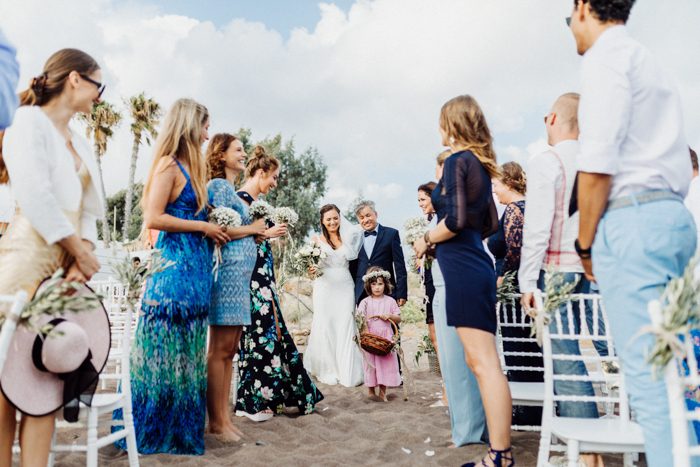 Secluded Beach Wedding At Villa Seven In Rhodes Greece Junebug
