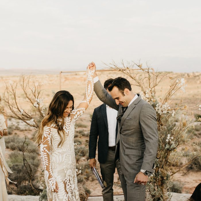 Intimate Southwestern Desert Wedding at Moab Under Canvas Junebug