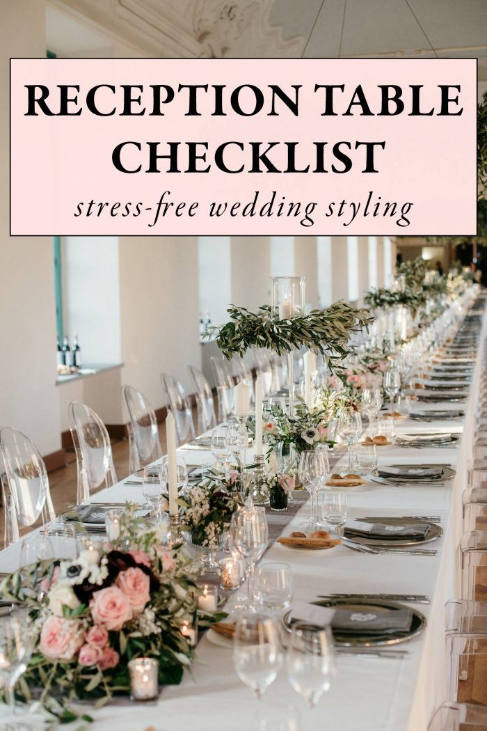 Use This Wedding Reception Table Checklist for Stress-Free ...