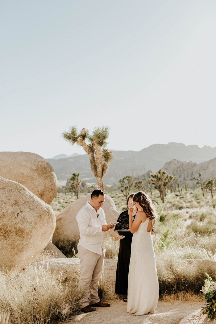 This Sweet Joshua  Tree  Elopement is a Breath of Fresh Air 