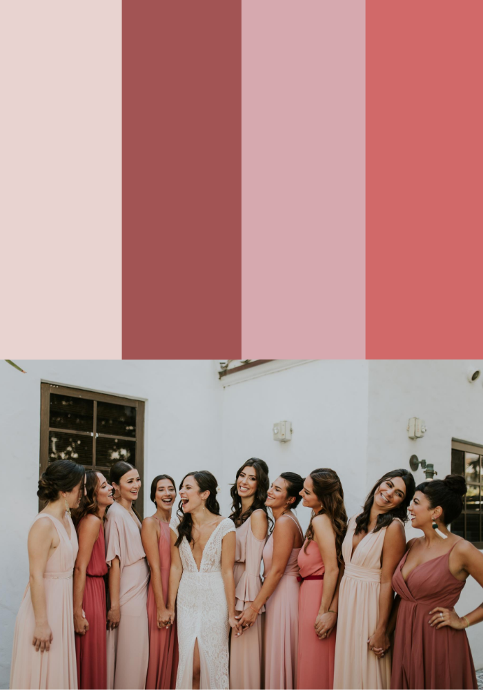 Buy Rose Colour Bridesmaid Dresses Cheap Online