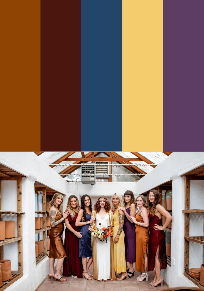 13 Mismatched Bridesmaid Dress Color Palettes Junebug Weddings