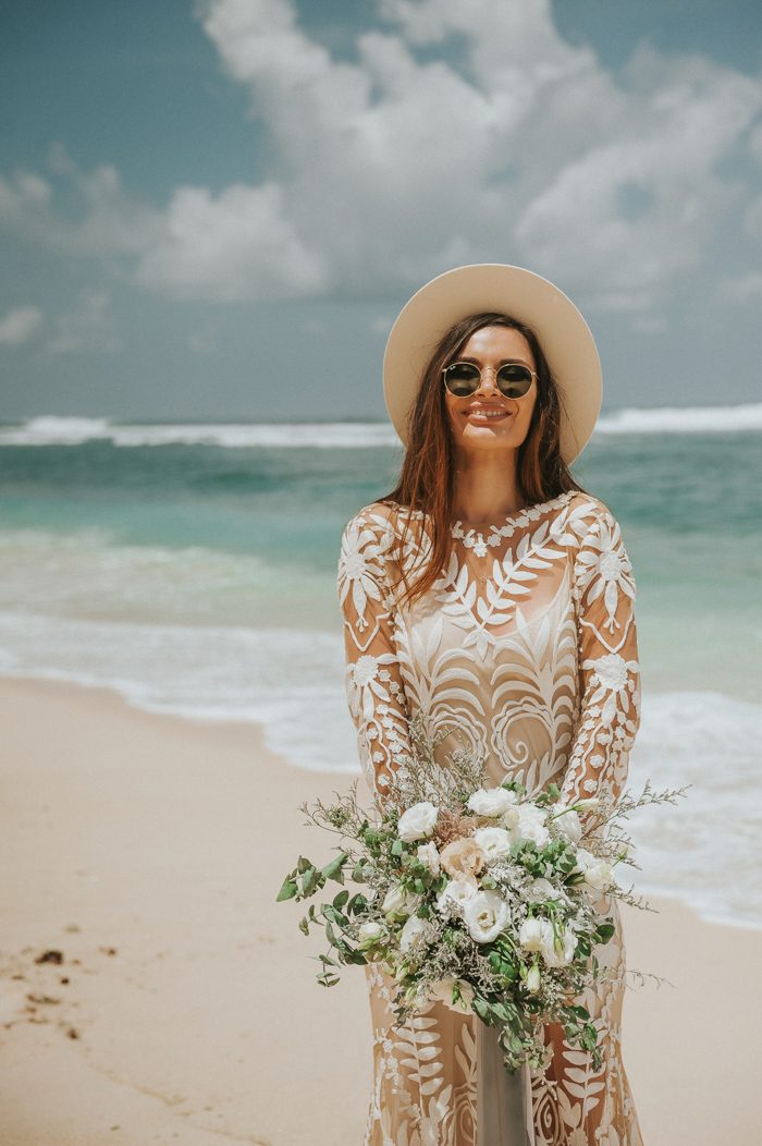 Boho Picnic Style Melasti Beach Wedding in Bali Junebug