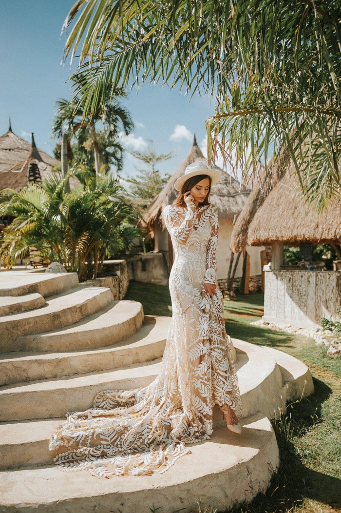 Boho Picnic Style Melasti Beach Wedding in Bali | Junebug Weddings