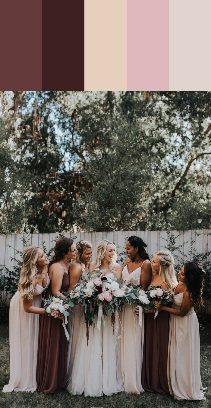 13 Mismatched Bridesmaids Dress Color Palettes To Use