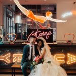 This Colorful Mid-Century Museum of Neon Art Wedding is Our New Obsession