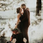 We Love the Dramatic Fashion Choices in This Simple Elopement at Sunnyside Farm Boone