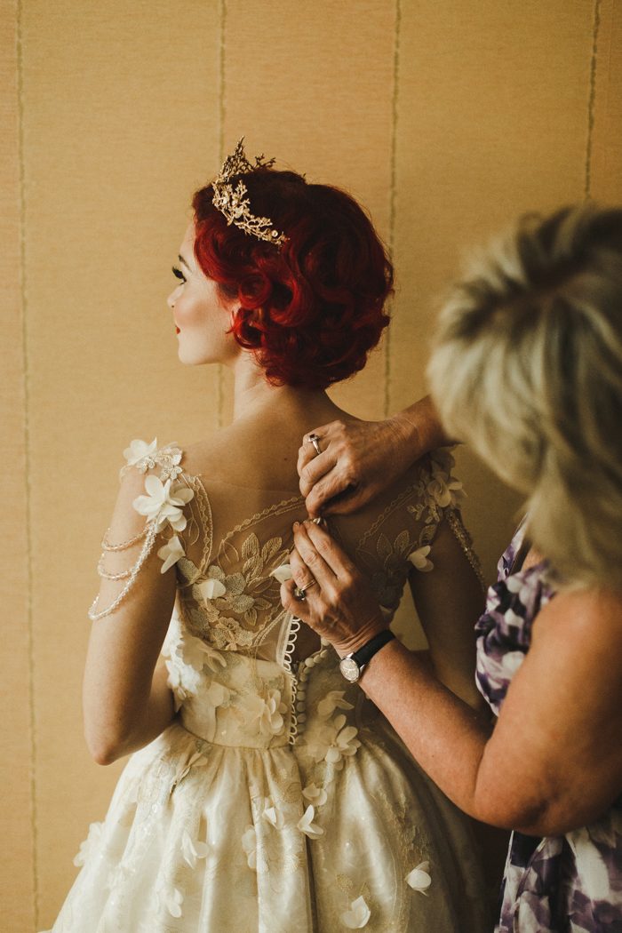 Lindie and Rudy - The Bride wearing her wedding dress