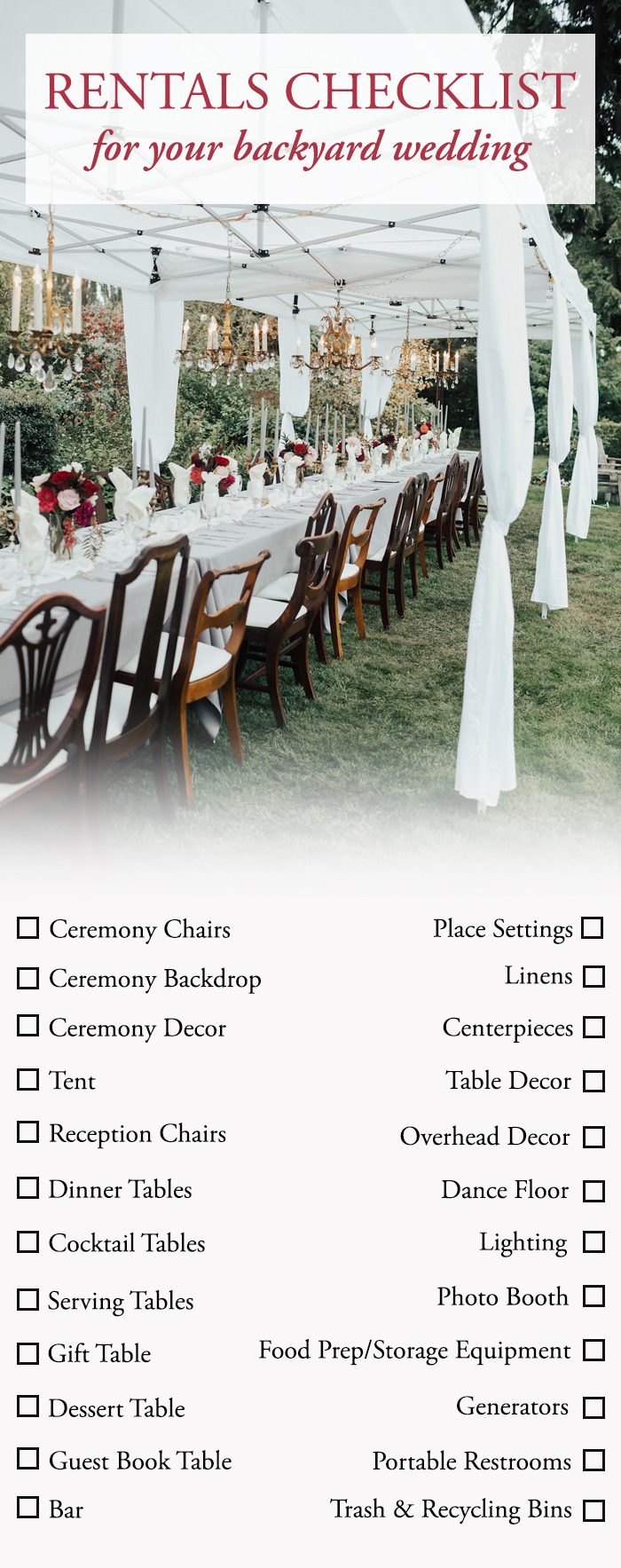 The Ultimate Guide to Planning a Backyard Wedding Junebug Weddings