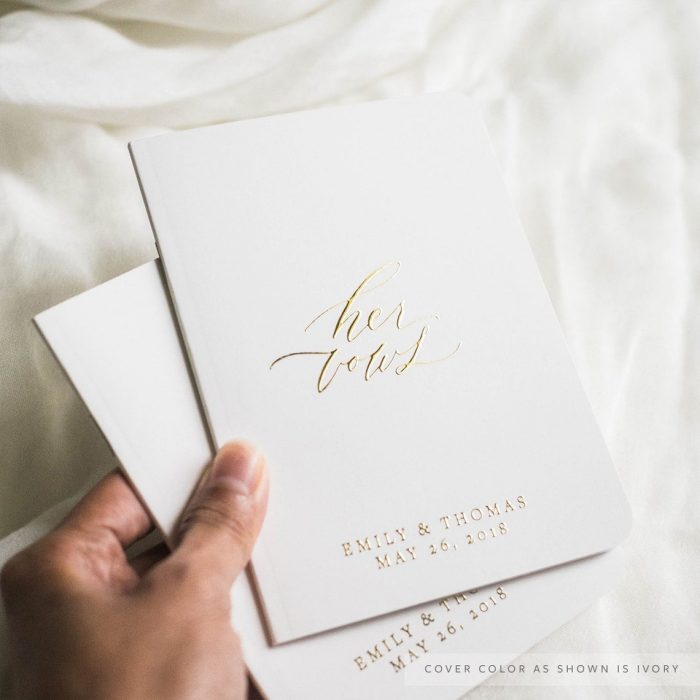 41 Wedding Vow Books to Fill With Your Love | Junebug Weddings