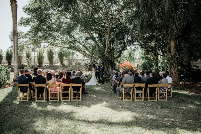 Lush Glam Garden Wedding At Palma Sola Botanical Park Junebug