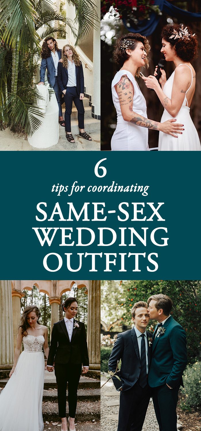 Same sex wedding discount outfits