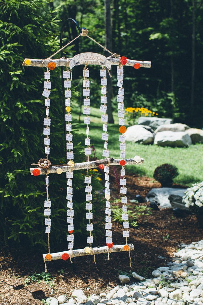 15 Wedding Seating CLIPS and CLOTHESPINS Chart Ideas