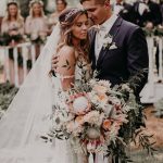 Boho Brides Will Want to Take Notes From This Blush and Navy Carl House Wedding