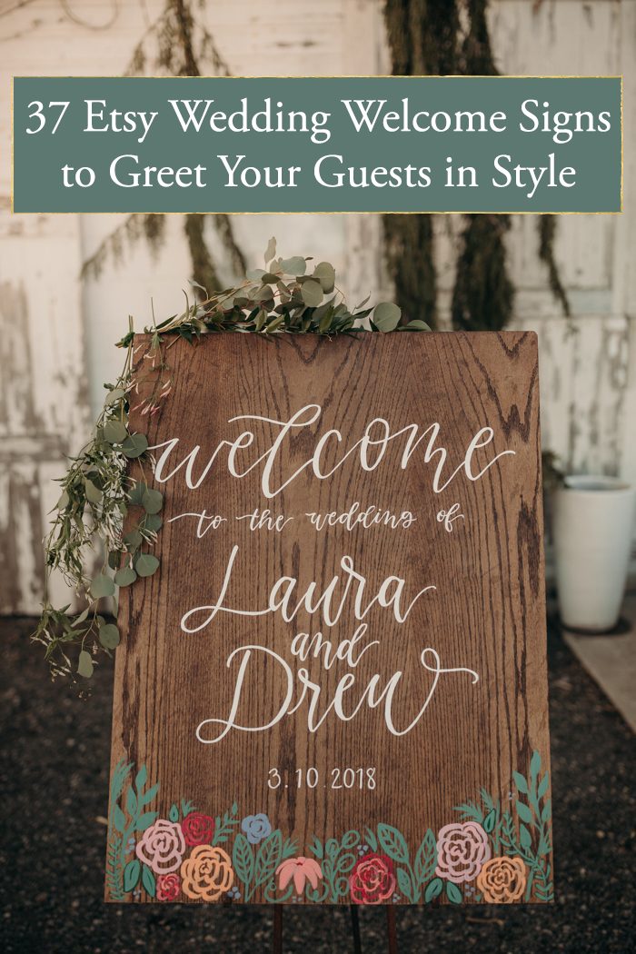 37 Etsy Wedding Signs That Will Help You Greet Your Guests in