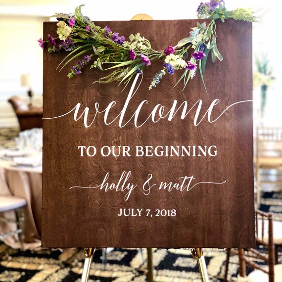 37 Etsy Wedding Welcome Signs That Will Help You Greet Your Guests in ...