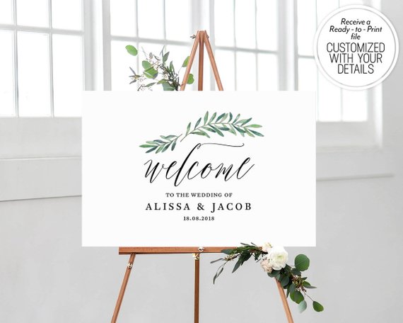 Welcome wedding prints // Gold welcome // welcome sign gold // custom welcome 