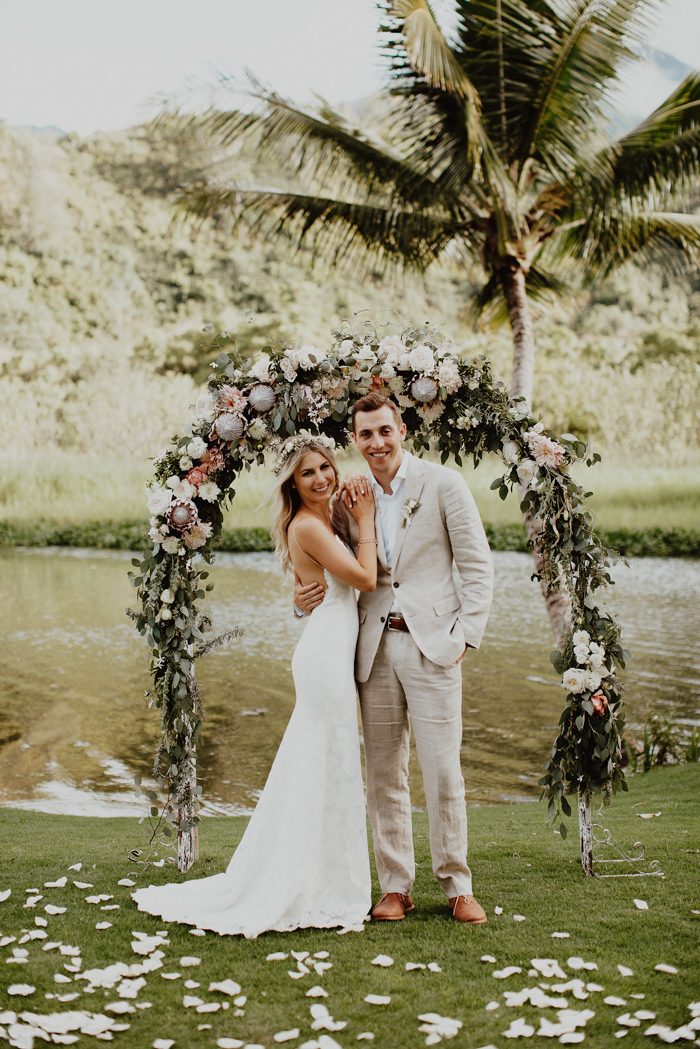 Positively Mesmerizing Blush And Gold Kaua I Destination Wedding