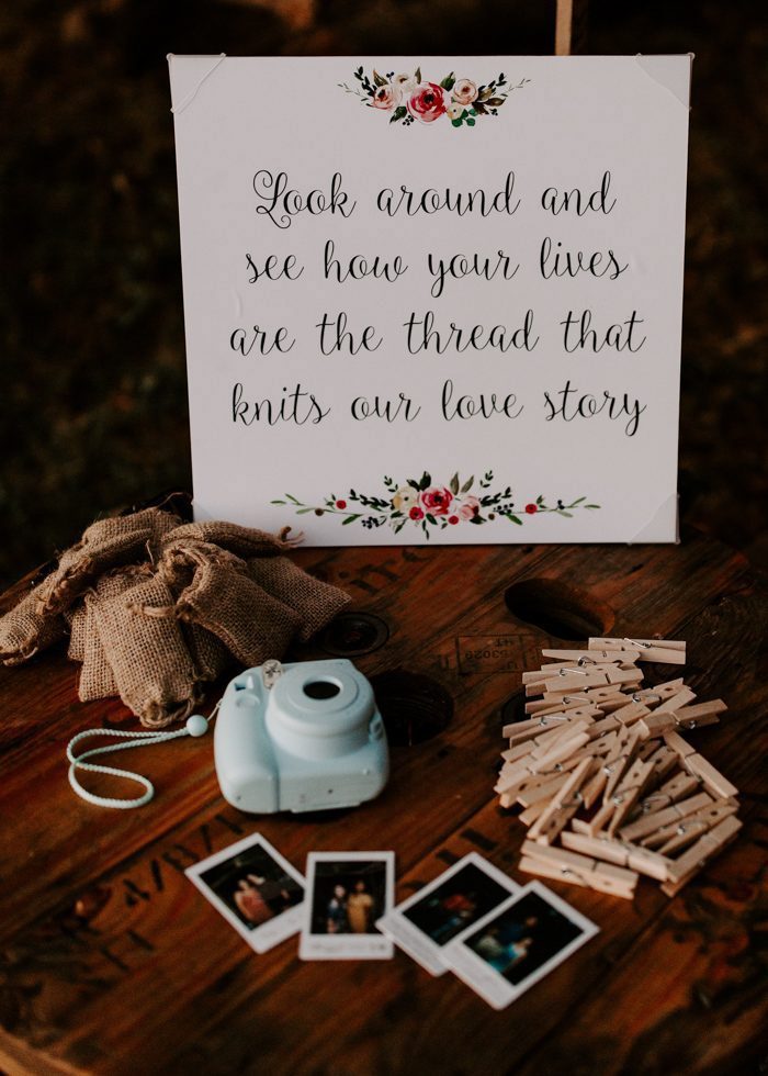 diy wedding photo booth polaroid