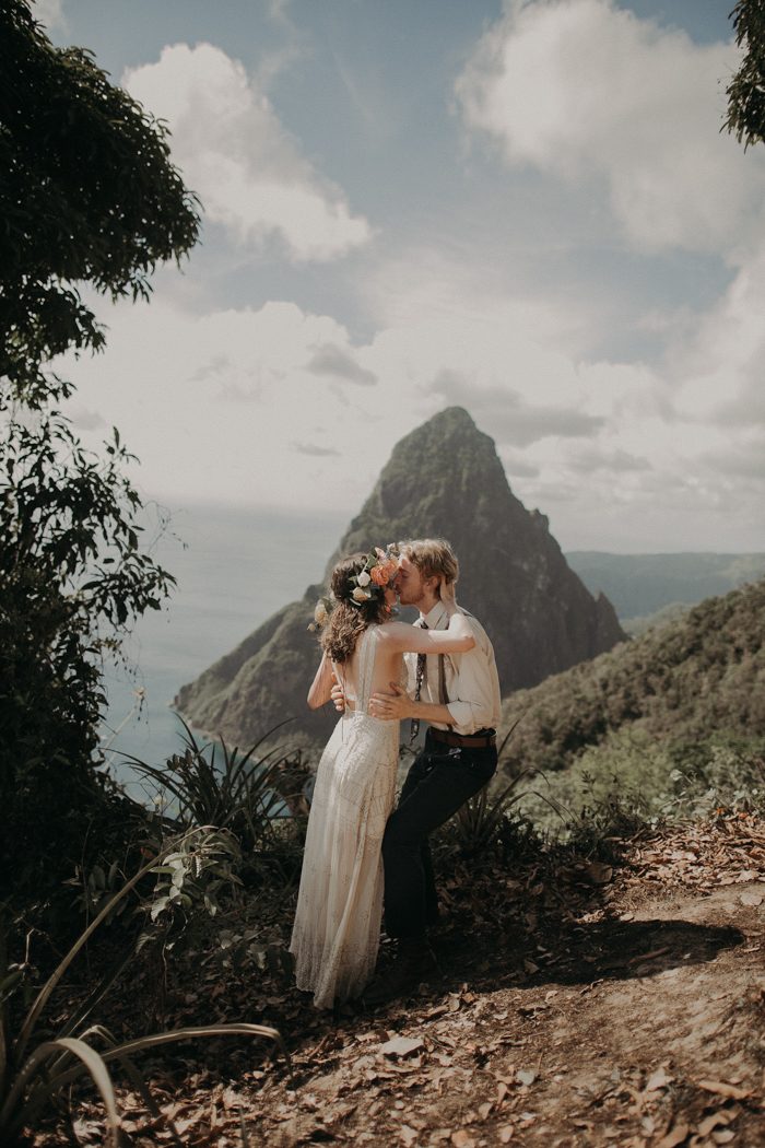 This St. Lucia Elopement at Tet Paul Nature Trail is Pure Wild Bohemian ...