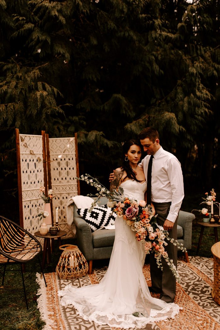 This Oregon Forest Wedding Shoot Will Inspire You to Give Your Boho ...