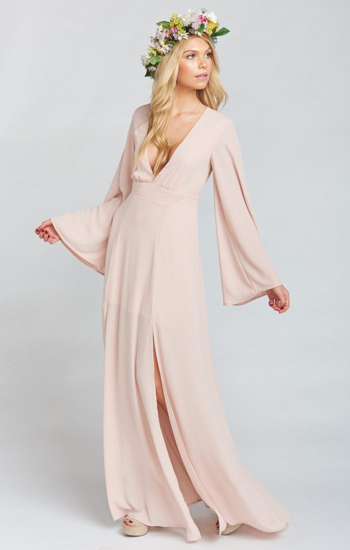 Jenn maxi dress dusty hotsell blush crisp