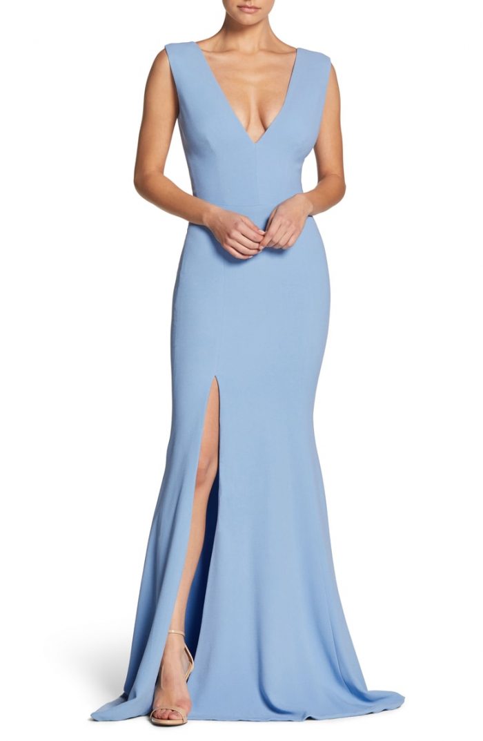 light blue wedding bridesmaid dresses