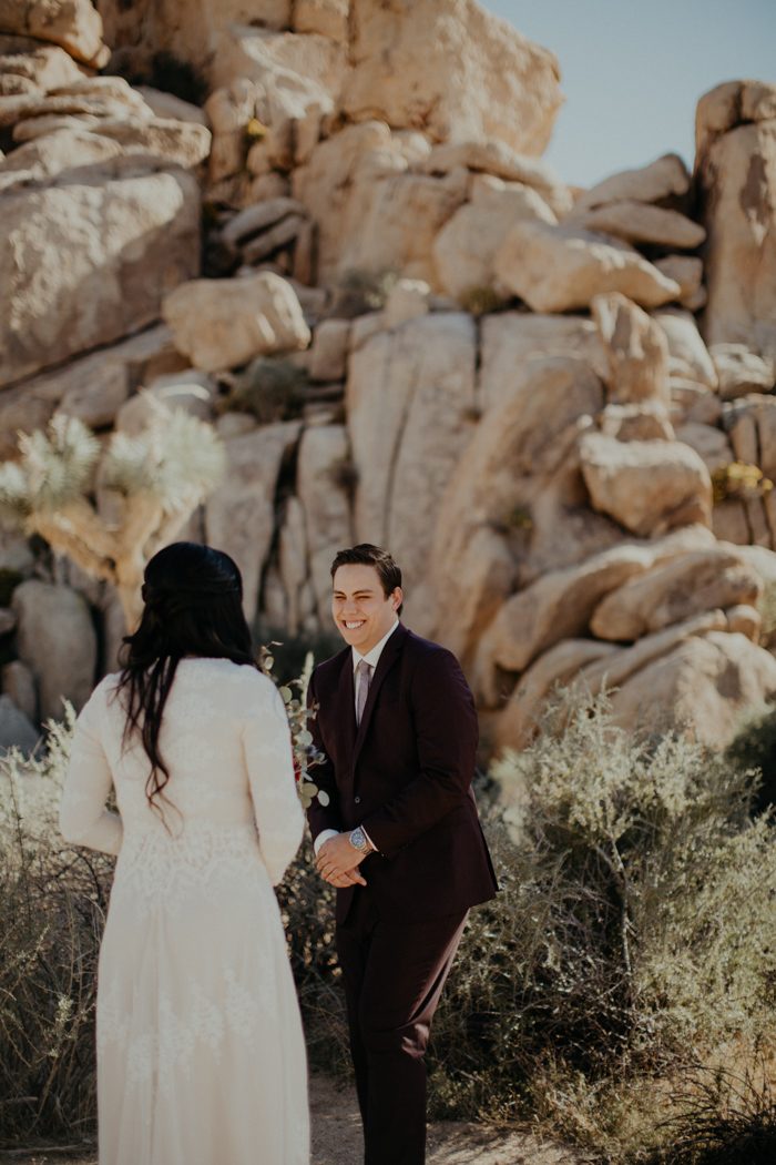 Jewel Tone Joshua Tree Wedding At A Secluded High Desert Homestead Junebug Weddings 8653