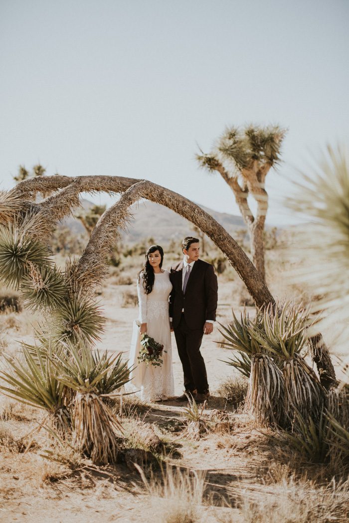 Jewel Tone Joshua Tree Wedding At A Secluded High Desert Homestead