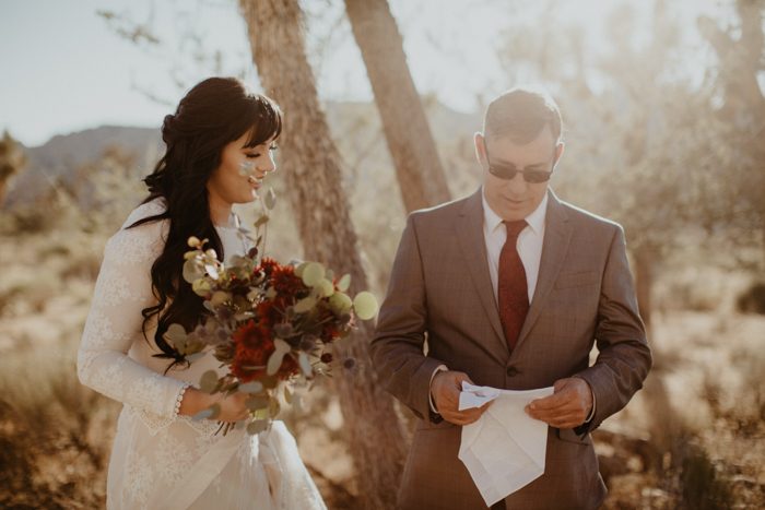 Jewel Tone Joshua Tree Wedding at a Secluded High Desert Homestead ...