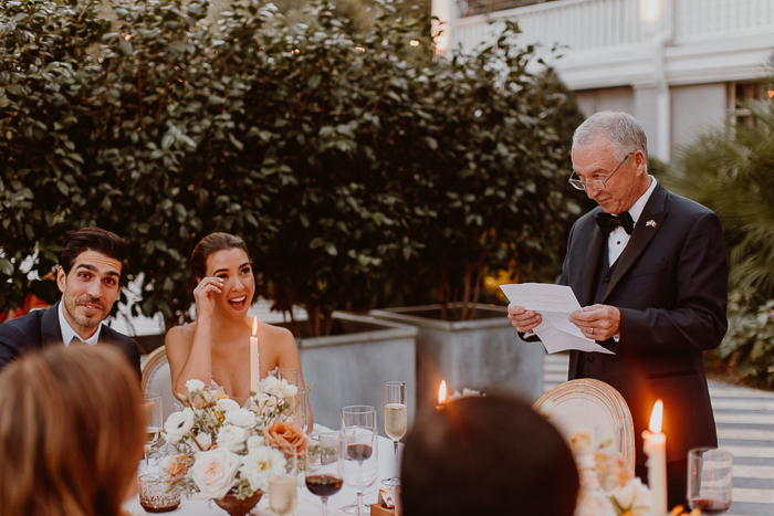 giving speeches at wedding