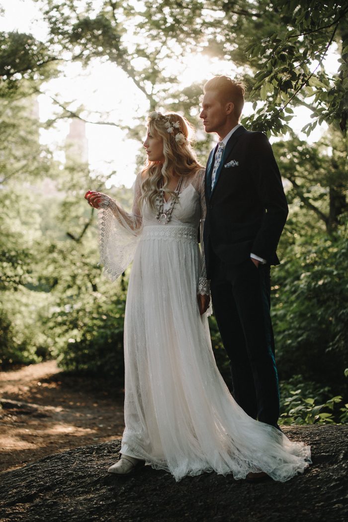 This Boho Chic Manhattan Elopement Ended with an Intimate First Dance ...