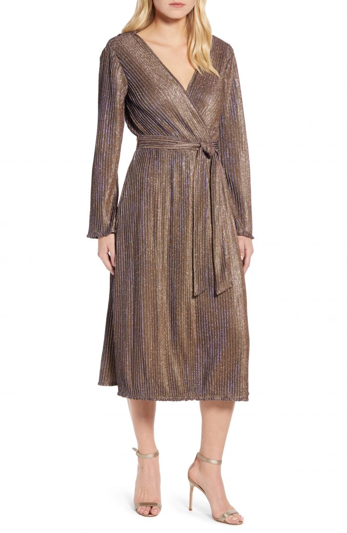 long sleeve fall dress for wedding guest