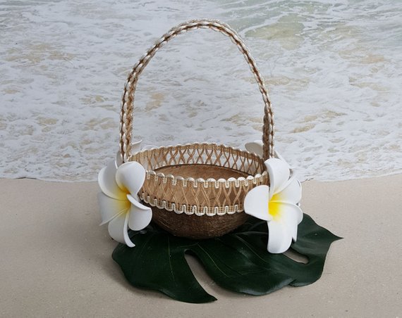 gold wire flower girl basket