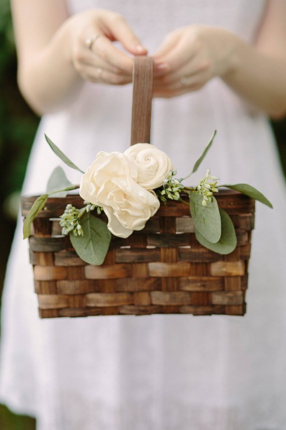 wicker flower girl basket