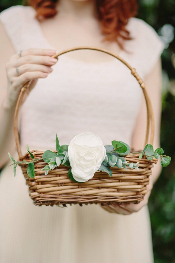 wicker flower girl basket