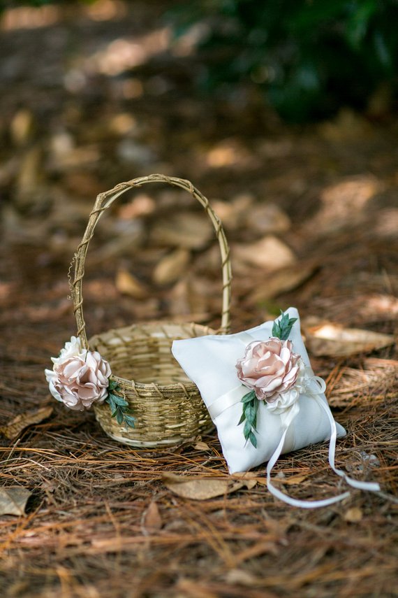 country flower girl baskets