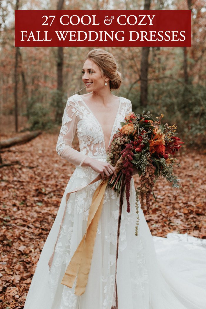 fall wedding dresses with sleeves