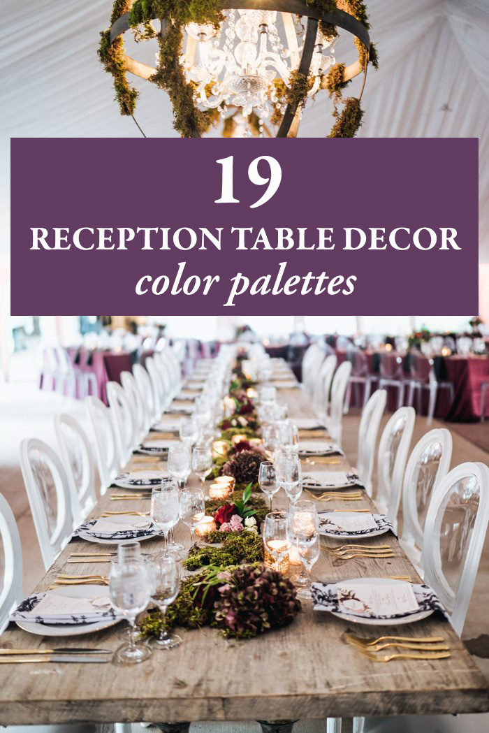 19 Reception Table Decor Color Palettes Junebug Weddings