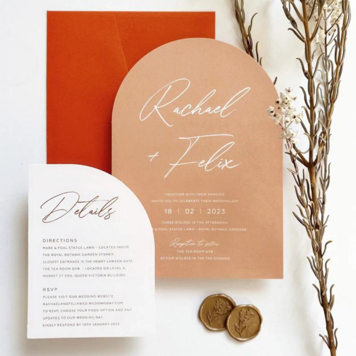 fall wedding invitations