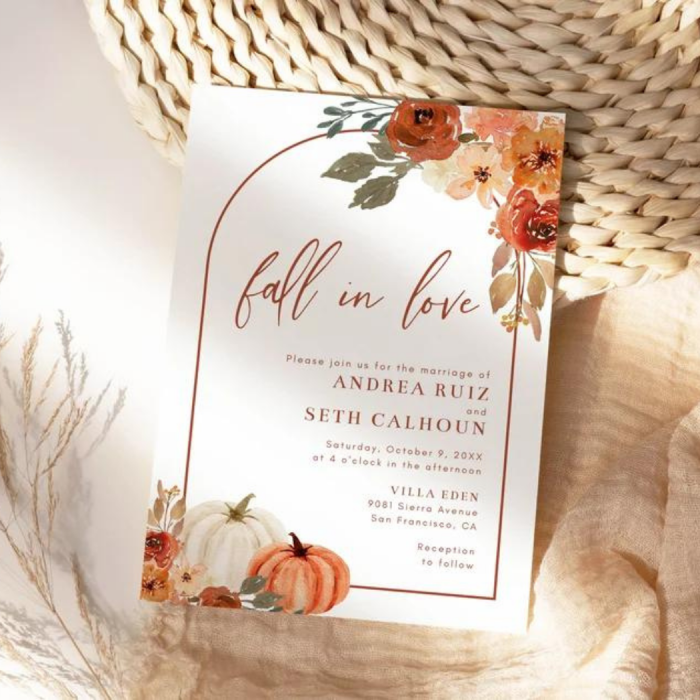 Fall wedding invitations new arrivals