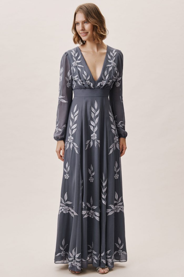 bhldn velvet wrap dress