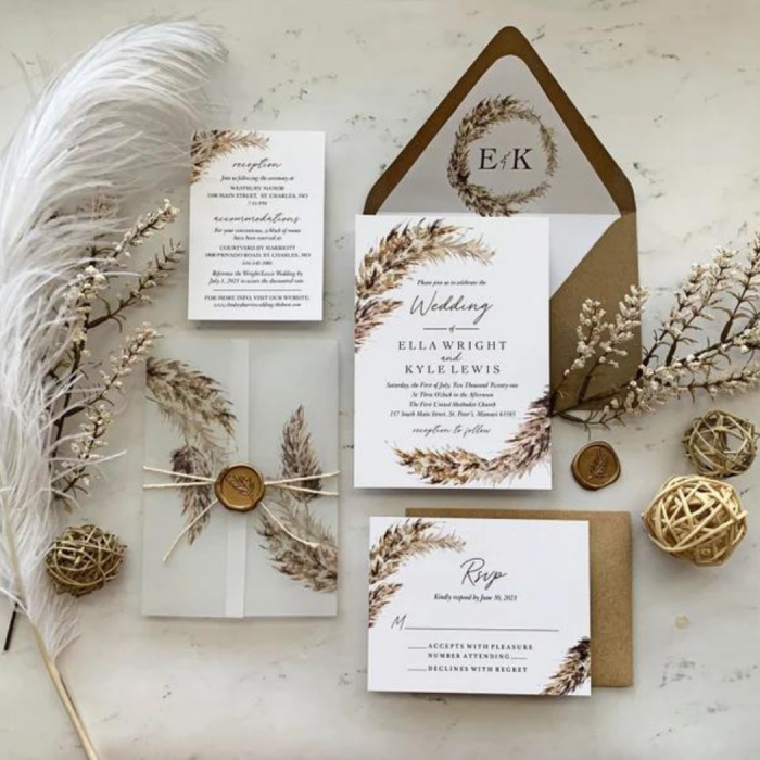 fall wedding invitations