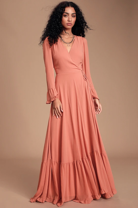 bridesmaid dresses long sleeve maxi