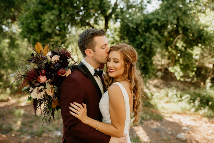 Burgundy Black and Champagne Wedding at Sedona Golf Resort