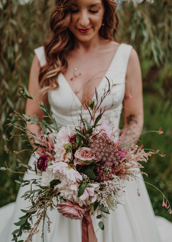 Rose Gold and Burgundy Audrey's Farmhouse Wedding in Wallkill, New York ...