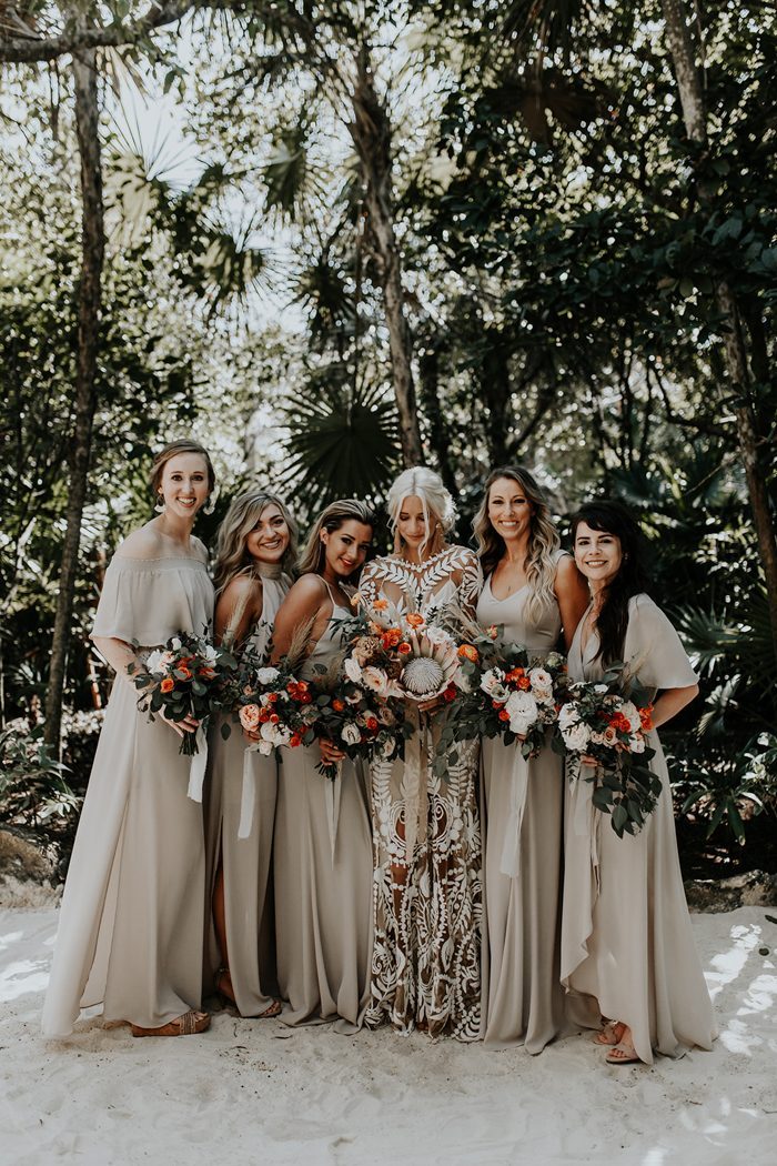 lavender boho bridesmaid dress