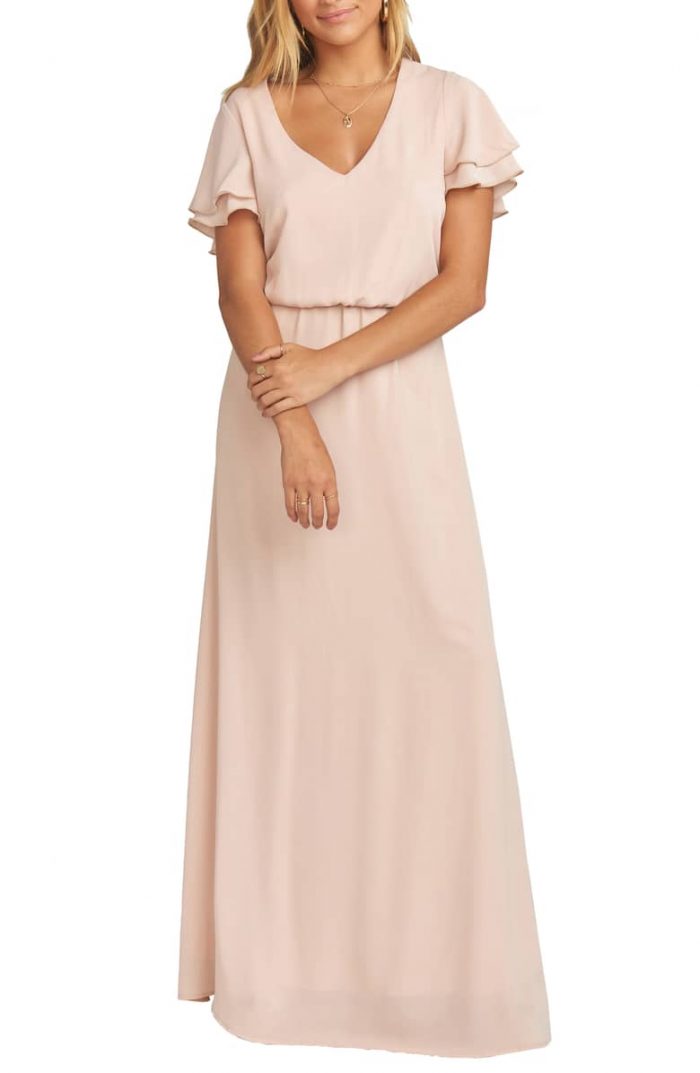 boho maxi bridesmaid dresses