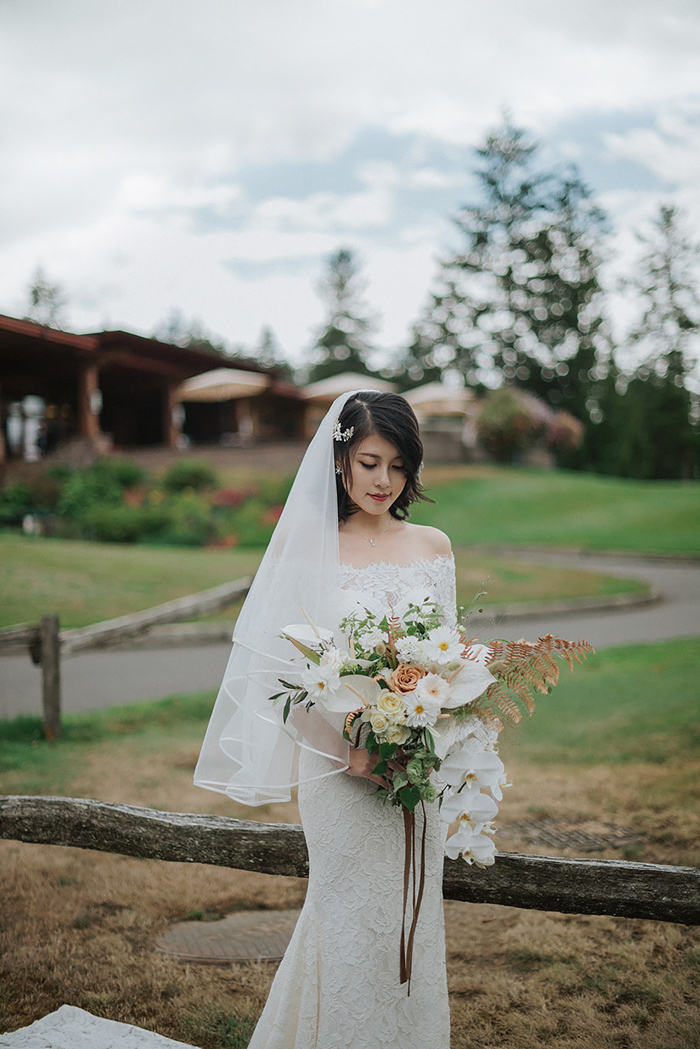 Free Spirited Copper and Jade Washington Forest Wedding at Gold