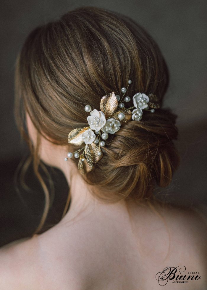 peach bridal floral hair comb peach wedding hair accessories garden wedding blush hair comb floral headpiece wedding bridal hair pin
